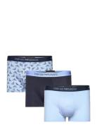 Men's Knit 3-Pack Trunk Boksershorts Blue Emporio Armani