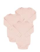 Melange 3 Pack Ls Bodies Bodies Long-sleeved Pink Copenhagen Colors