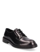 Slhcarter Leather Blucher Shoe B Shoes Business Laced Shoes Black Sele...
