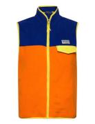 Color-Blocked Brushed Fleece Vest Vest Orange Polo Ralph Lauren