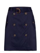 Microsanded Refined-Skirt Kort Skjørt Blue Lauren Ralph Lauren