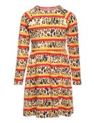 Leopard Stripe Aop Ls Dress Dresses & Skirts Dresses Casual Dresses Lo...