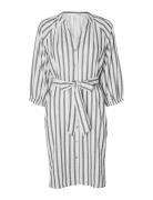 Slfalberta 3/4 Stripe Short Dress Noos Knelang Kjole White Selected Fe...