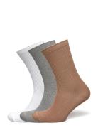 Telma Solid Sock 3 Pack Lingerie Socks Regular Socks Multi/patterned B...