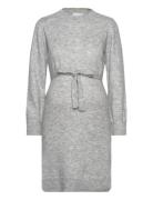 Mlnewanne L/S Abk Knit Dress A. Noos Knelang Kjole Grey Mamalicious