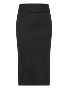 Skyler Merino Skirt Knelangt Skjørt Black Ella&il