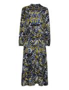Yascamofly Ls Long Dress S. - Ca Knelang Kjole Multi/patterned YAS