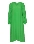 Long Dress In Acetate Knelang Kjole Green Coster Copenhagen