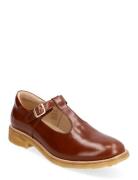Shoes - Flat - With Buckle Flate Sandaler Brown ANGULUS
