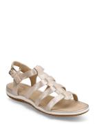 D Sandal Vega A Flate Sandaler Cream GEOX