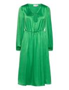 Vipetia L/S V-Neck Mid Calf Dress/Dc Knelang Kjole Green Vila