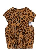 Basic Leopard Ss Dress Dresses & Skirts Dresses Casual Dresses Short-s...