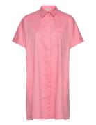 Cilla Shirt Dress Knelang Kjole Pink NORR
