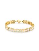 The Triple Crystal Tennis Bracelet-Gold Accessories Jewellery Bracelet...