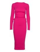 Enally Ls Hole Dress 5314 Knelang Kjole Pink Envii