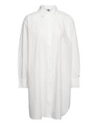 Org Co Solid Knee Shirt Dress Knelang Kjole White Tommy Hilfiger