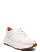 F-Mode Leather/Suede Flatform Sneakers Lave Sneakers White FitFlop