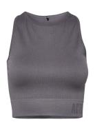 Amy, S/L, Seamless Rib Top Lingerie Bras & Tops Sports Bras - All Grey...