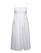 Bandeau Midi Dress Knelang Kjole White Gina Tricot