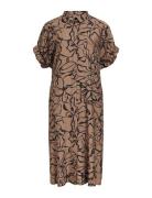 Objtiana Ss Shirt Dress A Ss Fair 22 Knelang Kjole Brown Object
