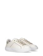 Low Cut Lace-Up Sneaker Lave Sneakers Cream Tommy Hilfiger