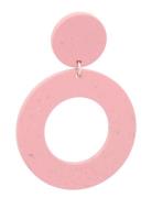 Circle Earrings No.1, Cherry Blossom Øredobber Smykker Pink Papu
