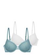 Imani-2Pp Demi Lingerie Bras & Tops Wired Bras Green Dorina