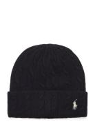 Wool Blend-Wool Cash Cuff Hat Accessories Headwear Beanies Black Polo ...