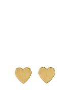 Vivi Heart Earrings Gold-Plated Accessories Jewellery Earrings Studs G...