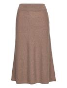 D1. Superfine Lambswool Skirt Knelangt Skjørt Beige GANT