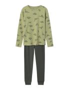 Nkmnightset Sage Dino Noos Pyjamas Sett Green Name It