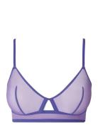 Mesh Cut-Out Triangle Bralette Lingerie Bras & Tops Soft Bras Bralette...