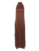 Walerygz Maxi Dress Knelang Kjole Brown Gestuz