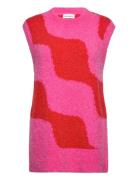 Elementti Taifuuni Vests Knitted Vests Pink Marimekko