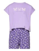 Nkfnightset Cap Butterfly Pyjamas Sett Purple Name It