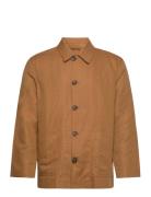 Cotton Linen Jacket Tynn Jakke Brown GANT