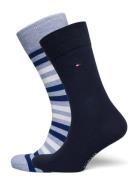 Th Men Duo Stripe Sock 2P Underwear Socks Regular Socks Blue Tommy Hil...