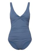 Panos Emporio Simi Solid Swimsuit Badedrakt Badetøy Blue Panos Emporio