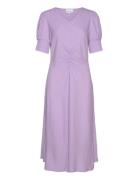 Mella Dress Knelang Kjole Purple Noella