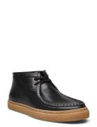 Dawson Mid Oil Pull Up Lthr Høye Sneakers Black Fred Perry