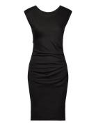 Kaindia Round-Neck Dress Kort Kjole Black Kaffe