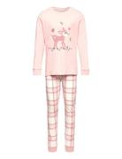 Pajama Placment Check Pyjamas Sett Pink Lindex