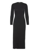 Lslv Lurex Jersey Dress Knelang Kjole Black Karl Lagerfeld