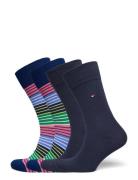 Th Men Sock 4P Multicolor Stripe Underwear Socks Regular Socks Navy To...