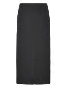 Objsonne Long Skirt 131 Knelangt Skjørt Black Object