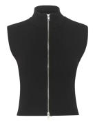 Yasmiagz Waistcoat Vests Knitted Vests Black Gestuz