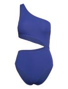 Swimsuit Trina Rib Badedrakt Badetøy Blue Lindex