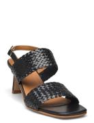 Sandals - Block Heels Sandal Med Hæl Black ANGULUS