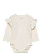 Baby Frilla Bodysuit Bodies Long-sleeved Cream Gugguu