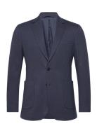 Slim Jersey Blazer Suits & Blazers Blazers Single Breasted Blazers Nav...